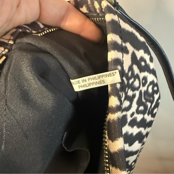 COACH Ocelot Leopard Animal Print Canvas Tote Bag Handbag Purse Tan Brown - Picture 8 of 10